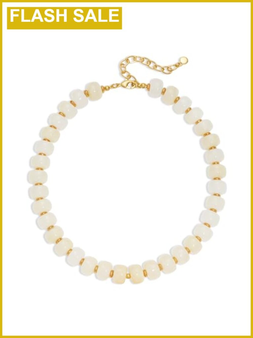 Chunky Beaded Statement Necklace Handmade Brass Slip On Women's Jewelry